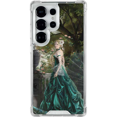 Woman with Peacocks by Nene Thomas Galaxy S25 Ultra Clear Case